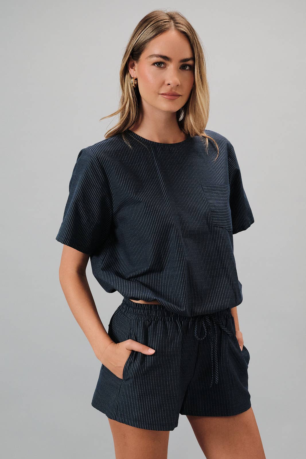 Striped Round Neck Top