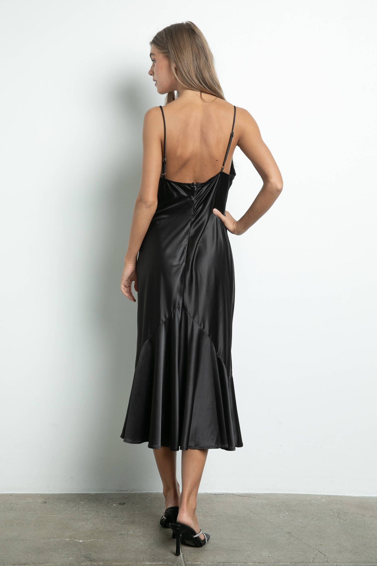 Mermaid Cut Satin Dress
