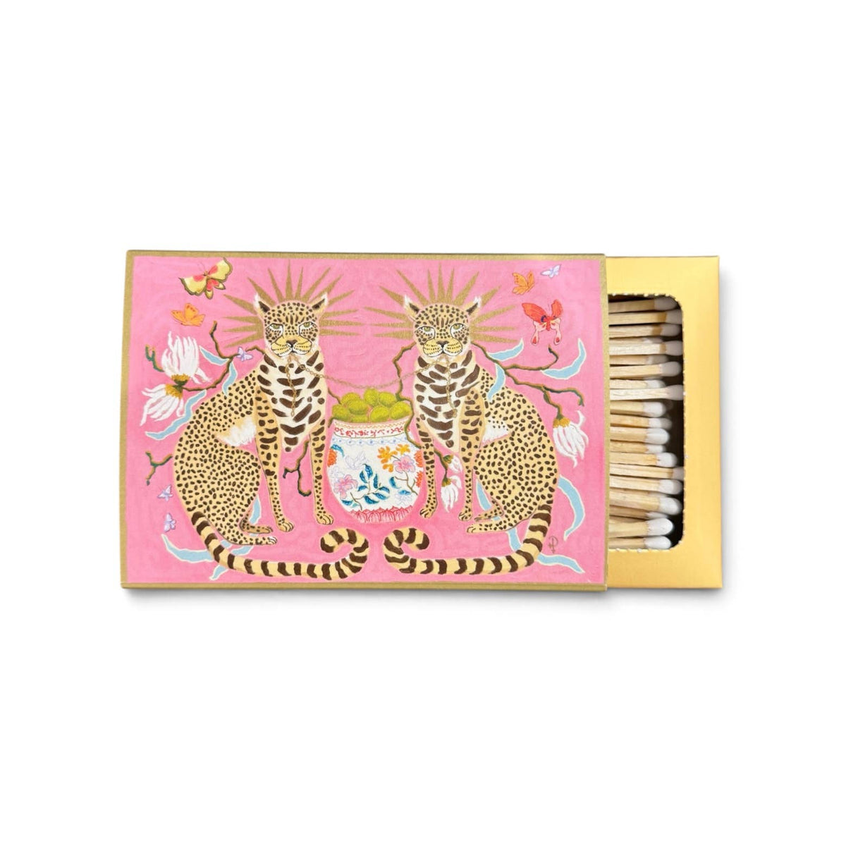 Two Crowned Leopards Matchbox