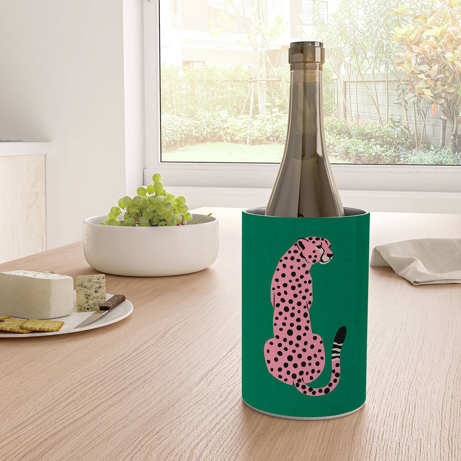 Pink Cheetah Wine Chiller