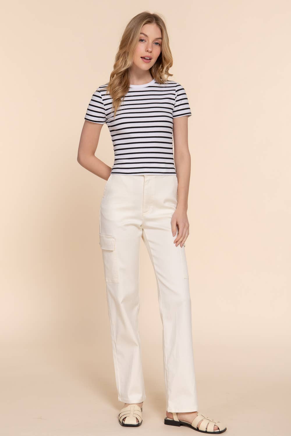 Stripe Cotton Rib Tee