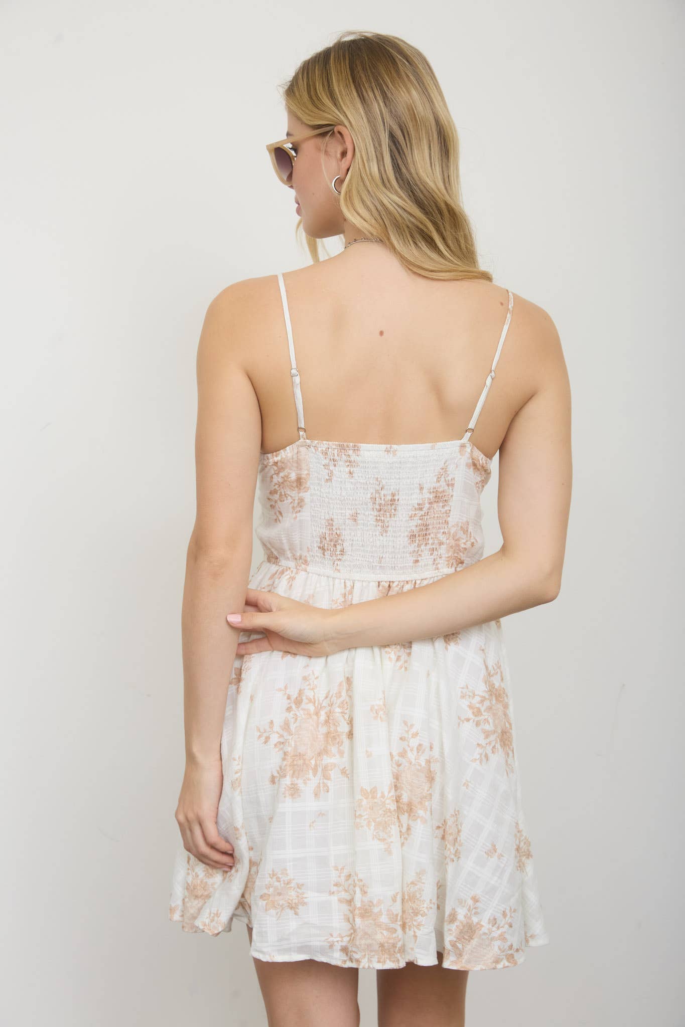 Floral Spaghetti Strap Corset Mini Dress