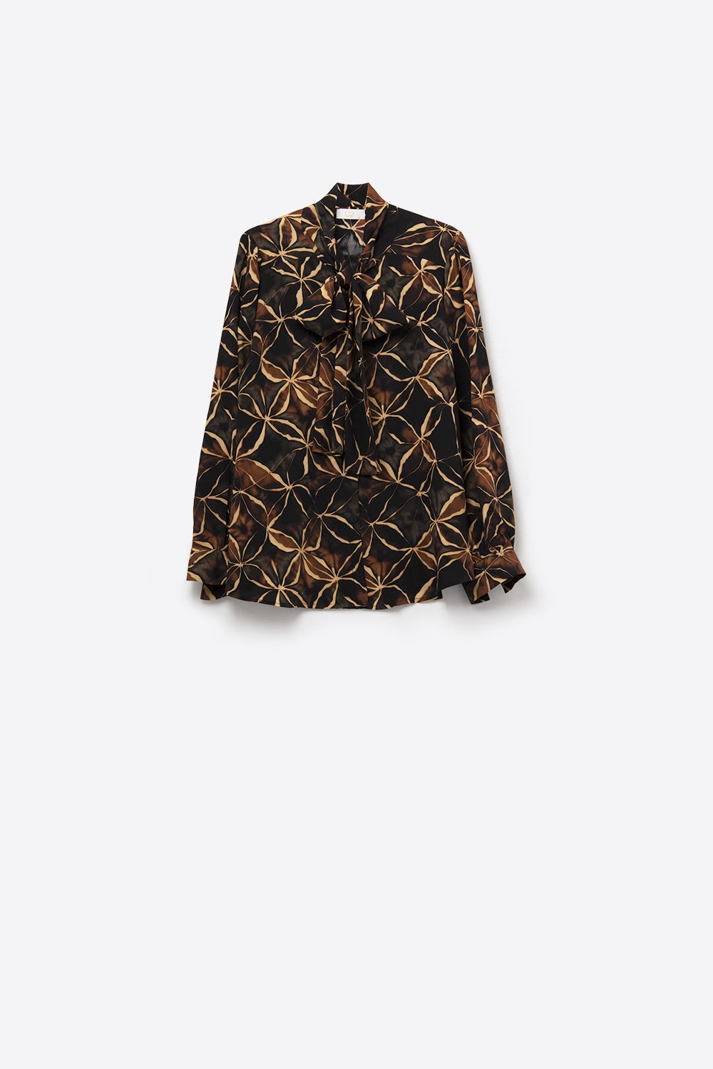 Absract Print Chiffon Blouse