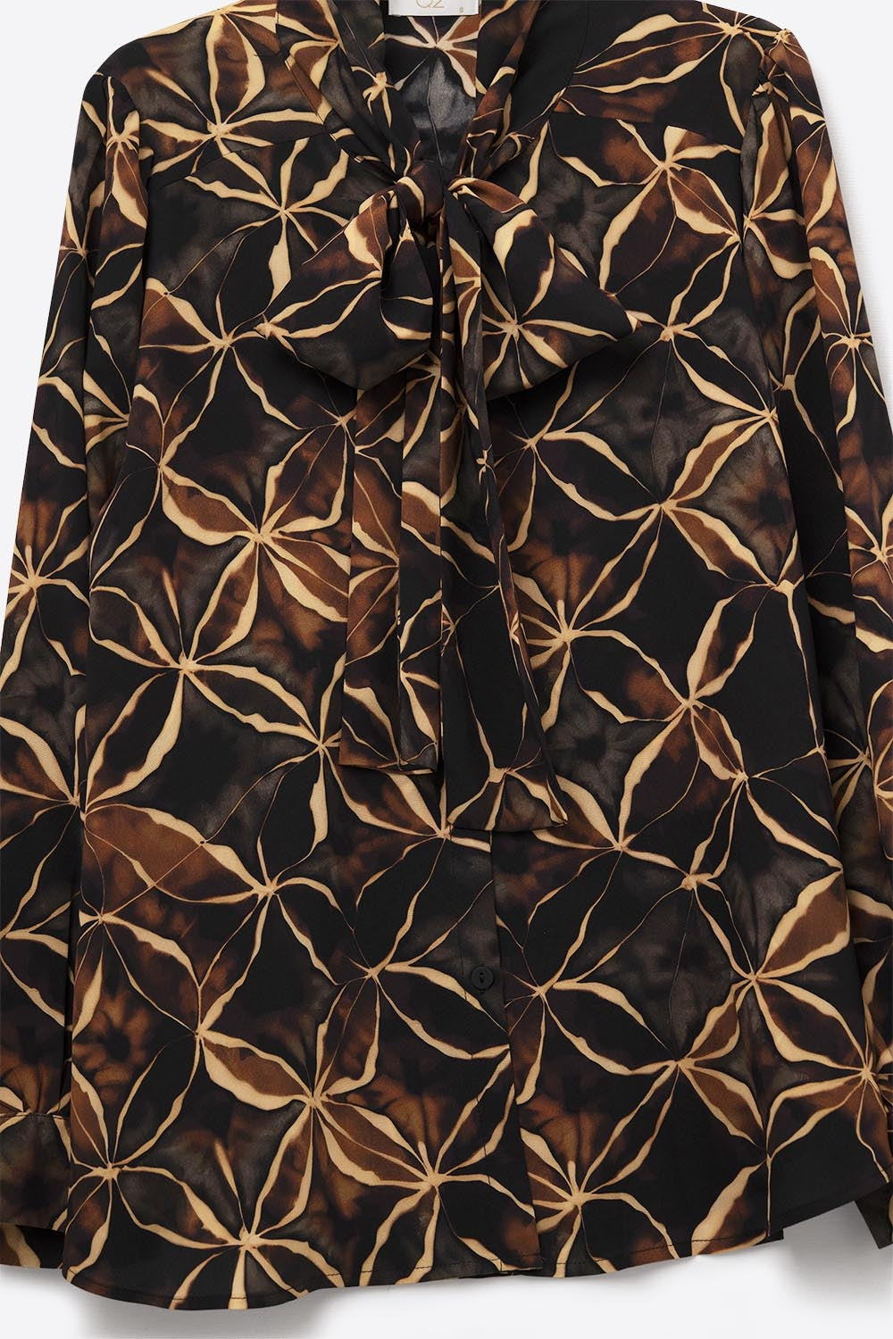 Absract Print Chiffon Blouse