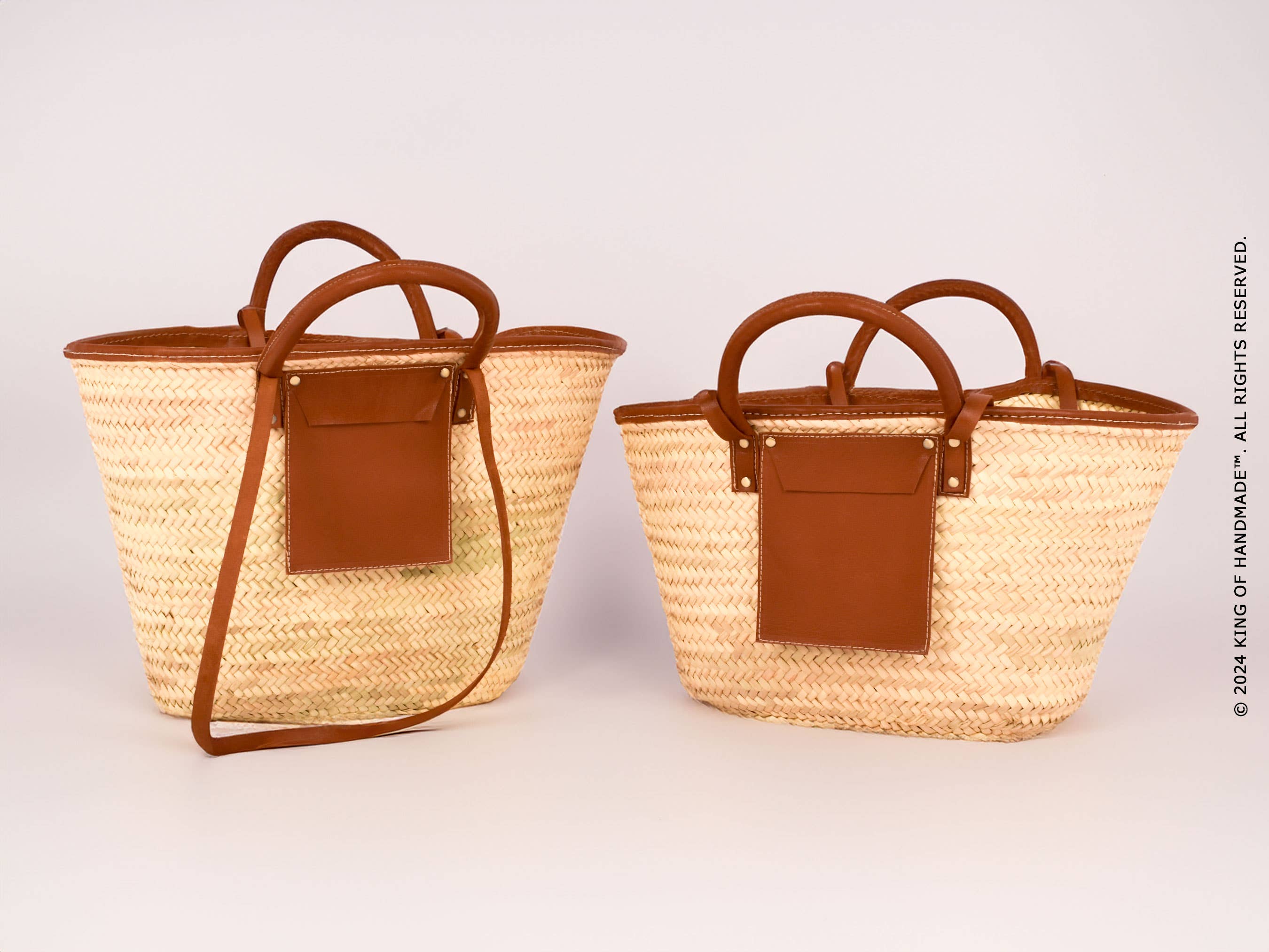 Woven Straw Shoulder Tote Bag