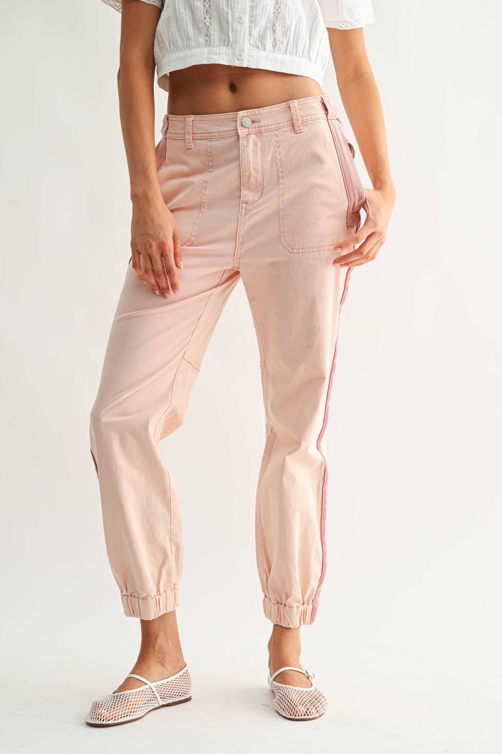 Pink Side Stripe Jogger