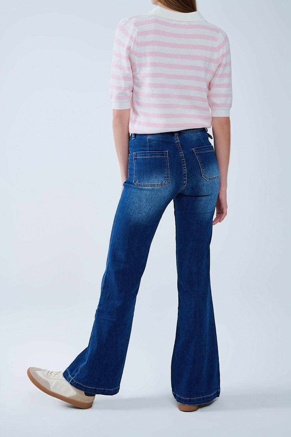 Flare Jeans w/ Front Pockets
