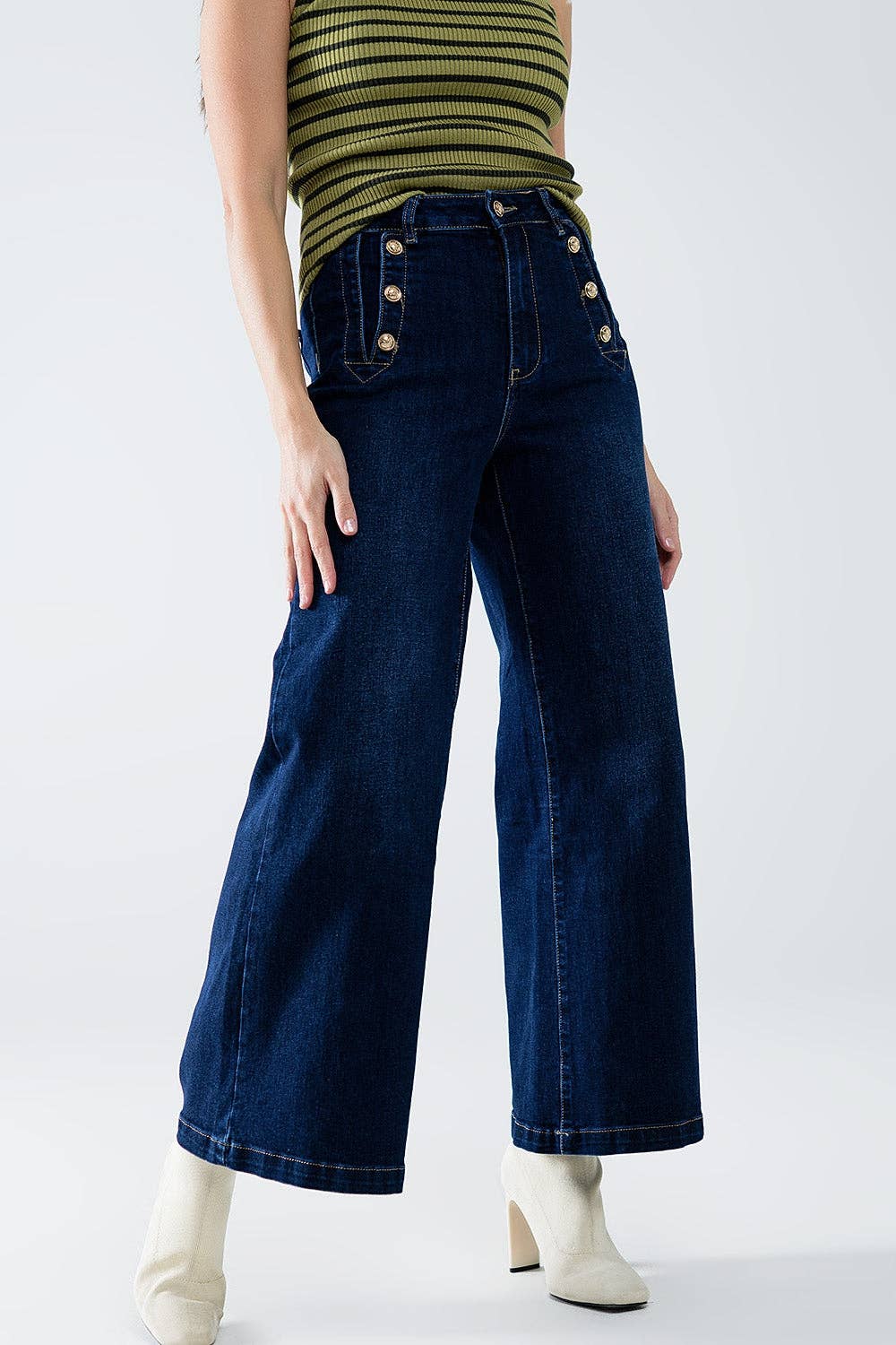 Marine Wide Leg Jeans