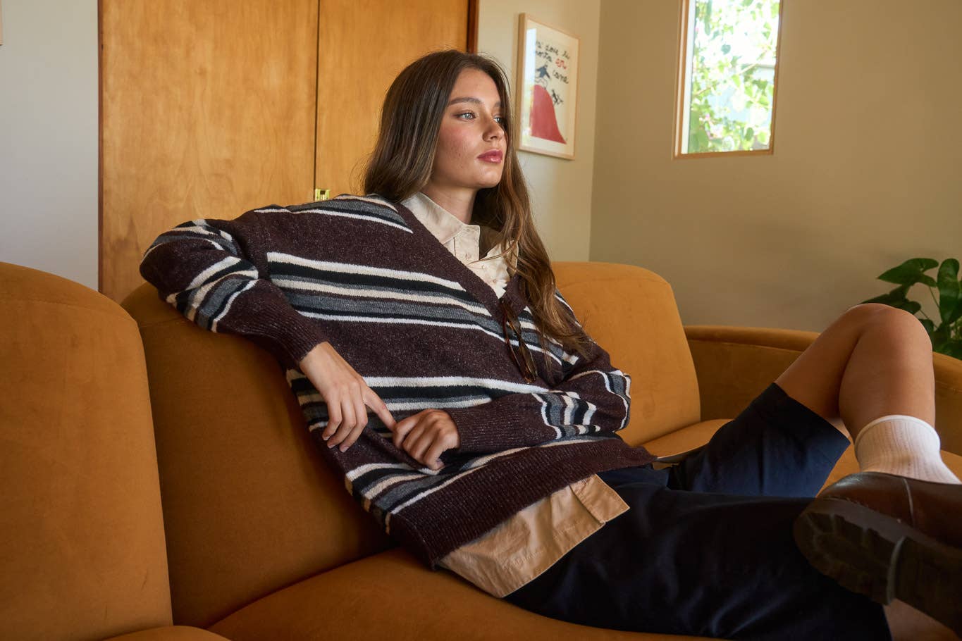 Stripe V-Neck Sweater