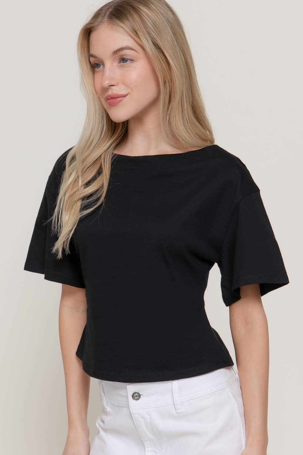 Boat Neck Cotton Top