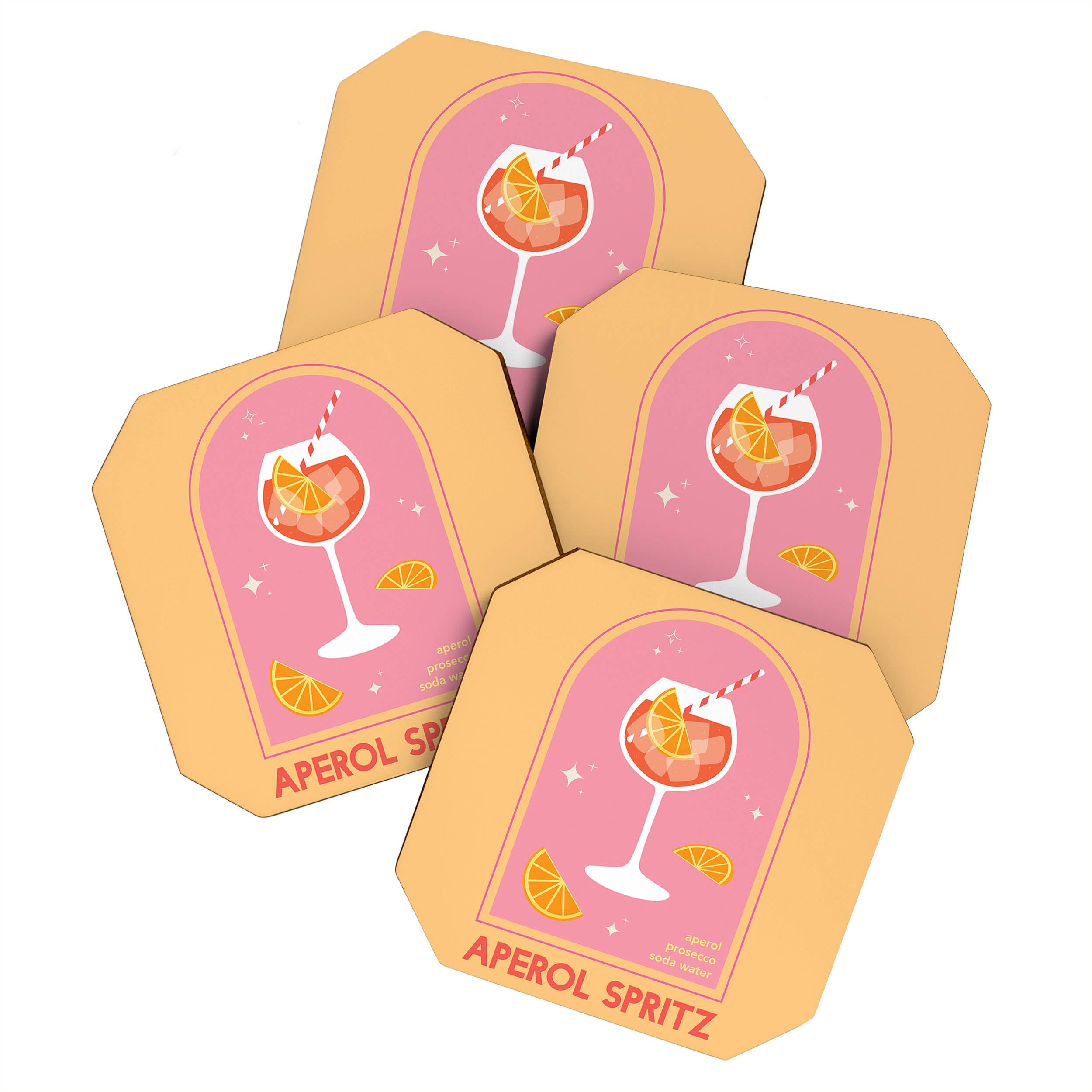 Aperol Spritz Coaster Set