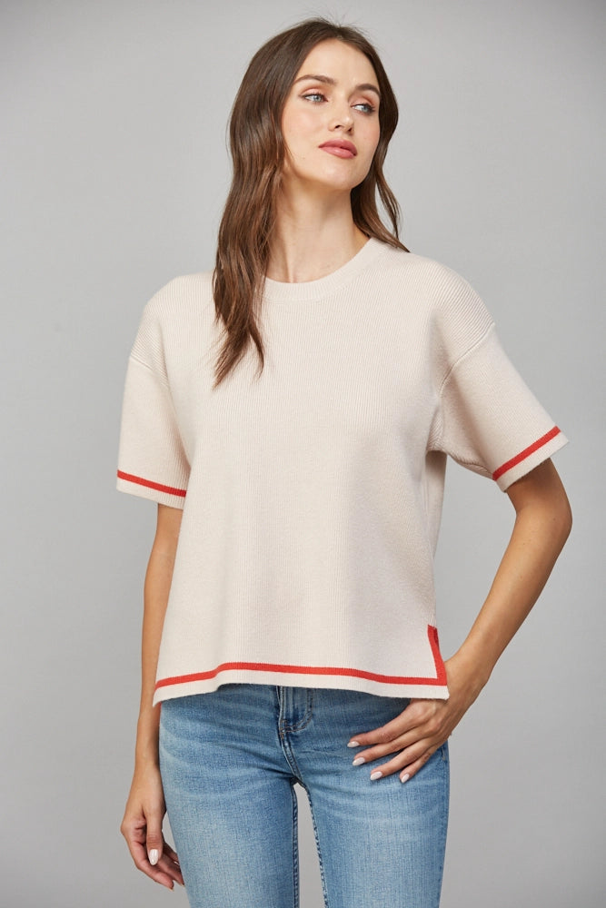 Side Slit Boxy Sweater