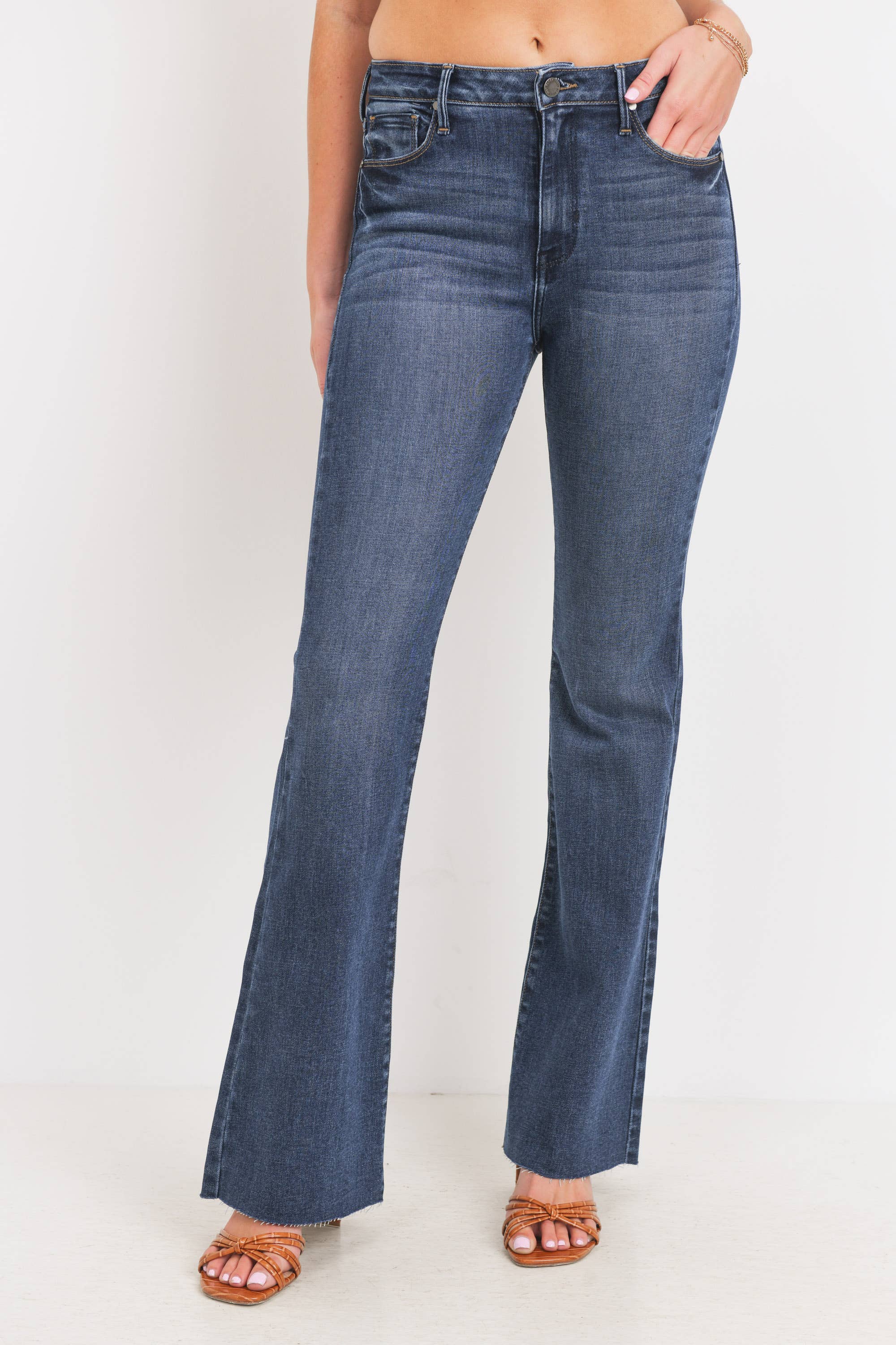 JBD High Rise Scissor Cut Flare Jeans