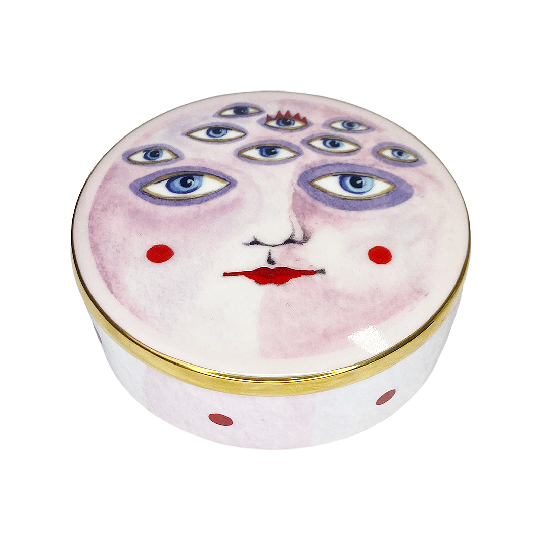 Moon Pie Ceramic Trinket Box front 