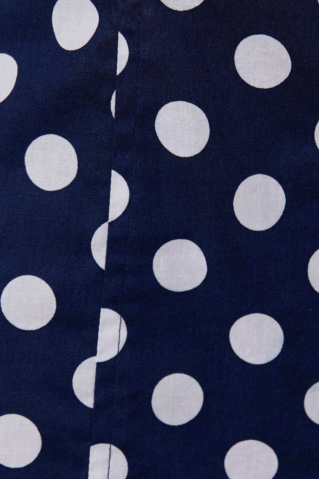 Drop Waist Button-Up Polka Dot Mini Dress