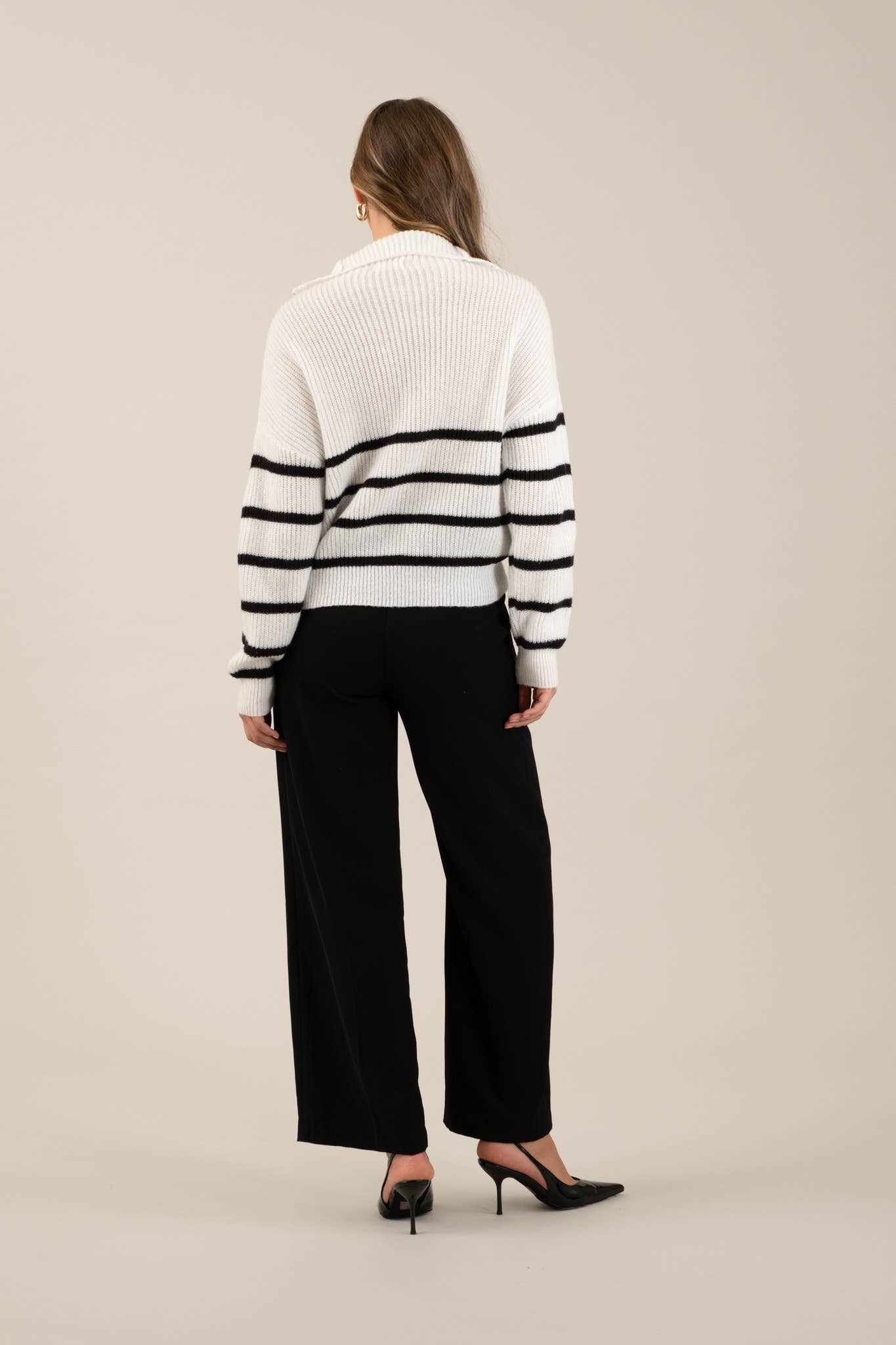 Hi-Waist Wide Leg Pleated Dress Pants