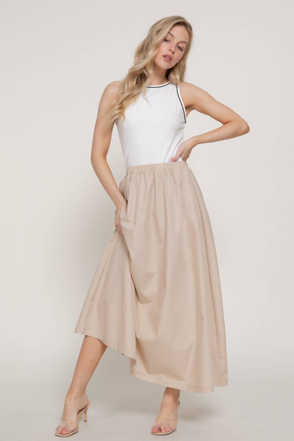 Contrast Trim Dress