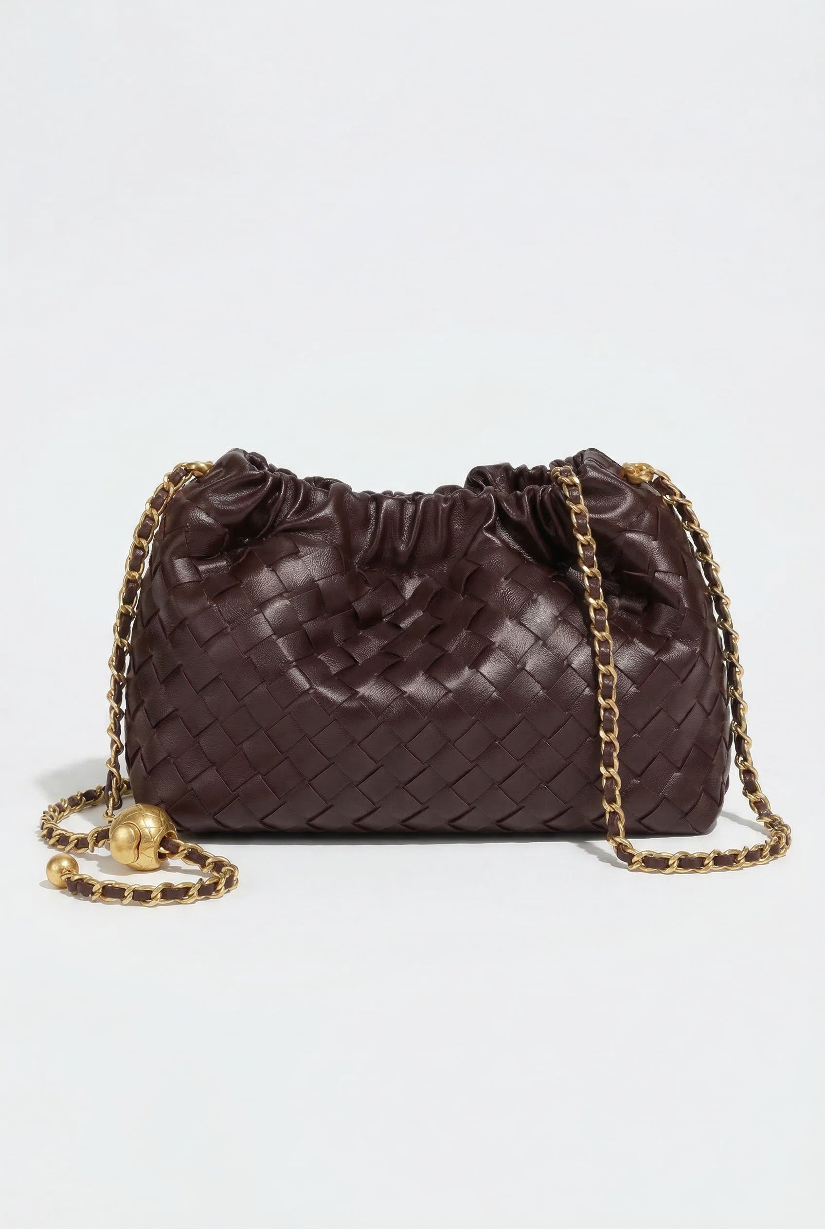 Faux Leather Woven Bag