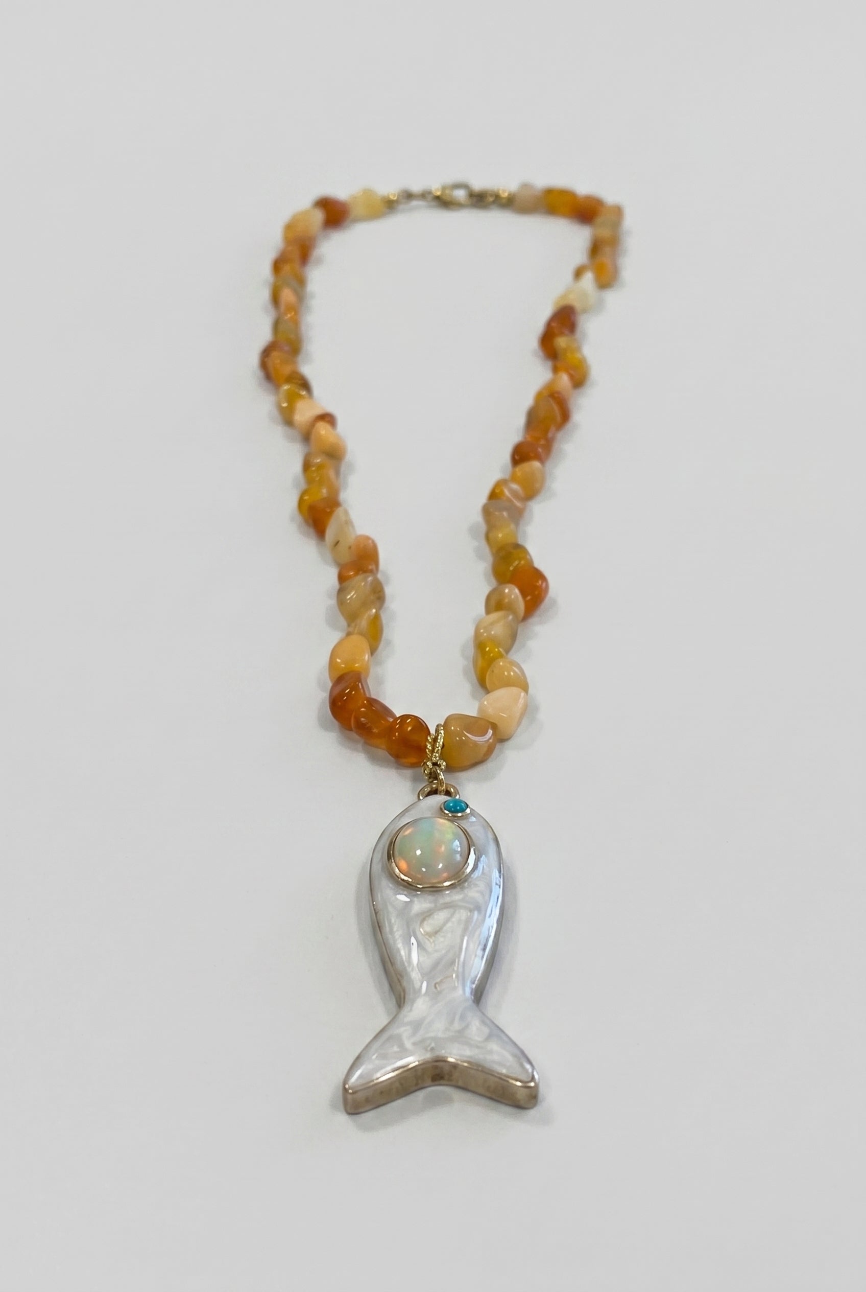 Colorful Beaded Fish Necklace