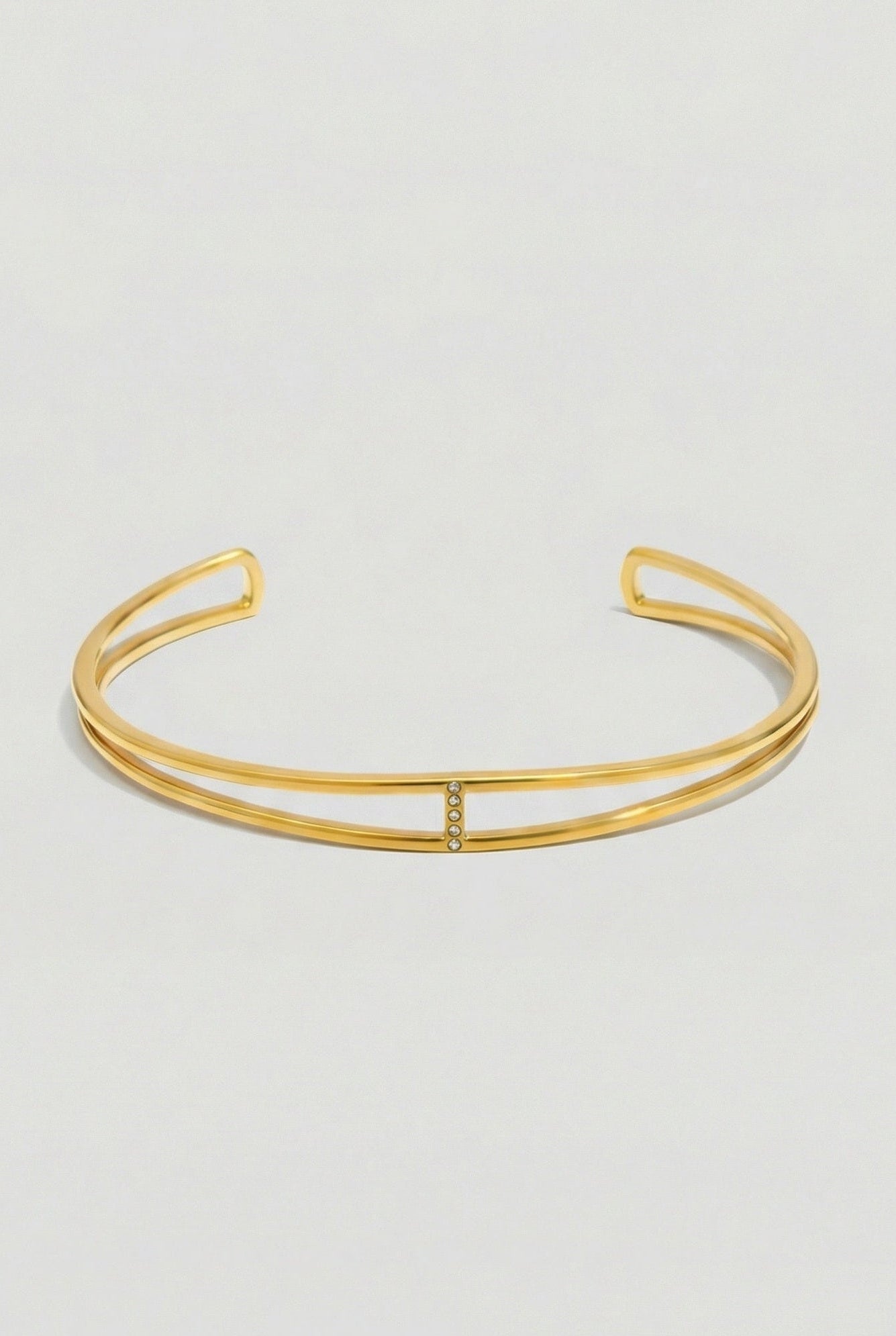 Double Band Crystal Cuff