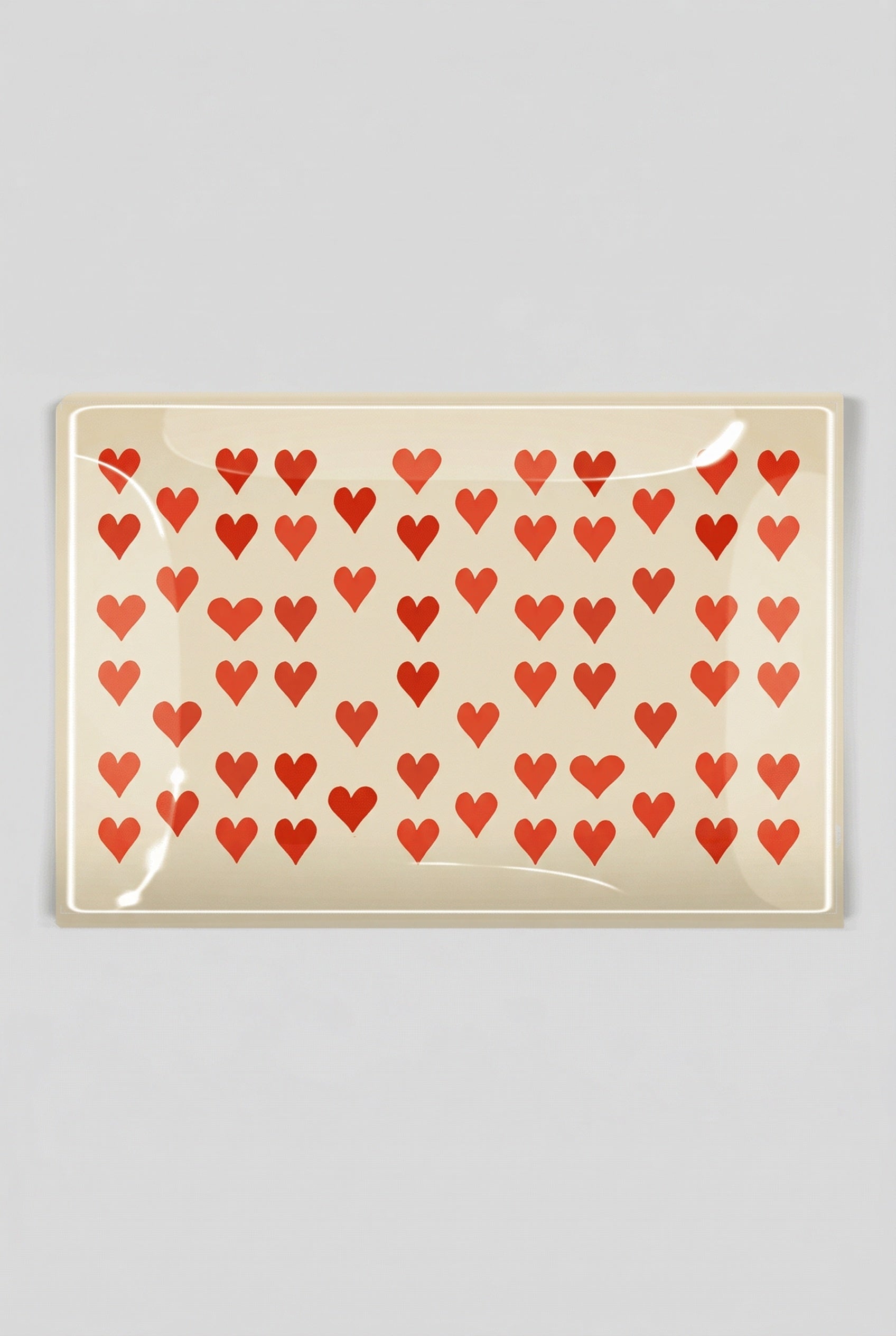 I Love You With A Thousand Hearts Decoupage Glass Tray