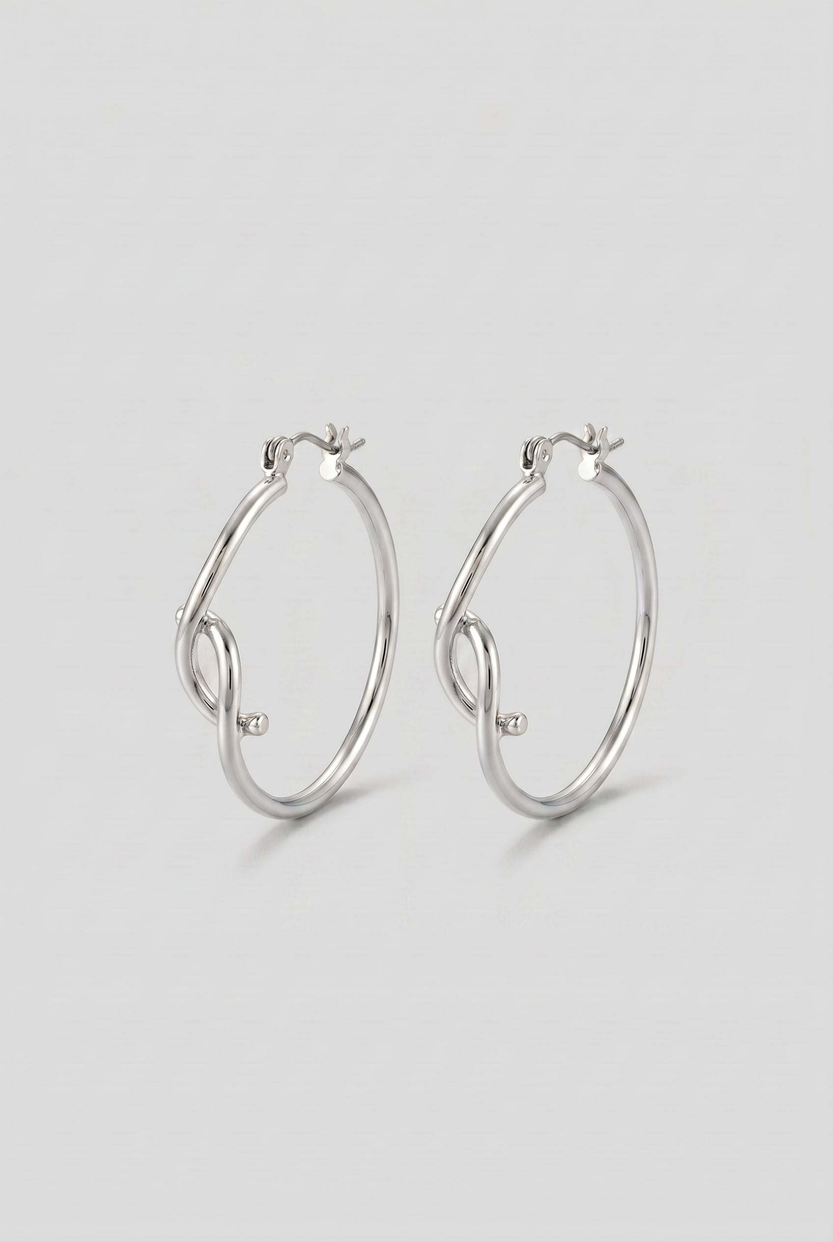Thin Twist Hoop Earrings