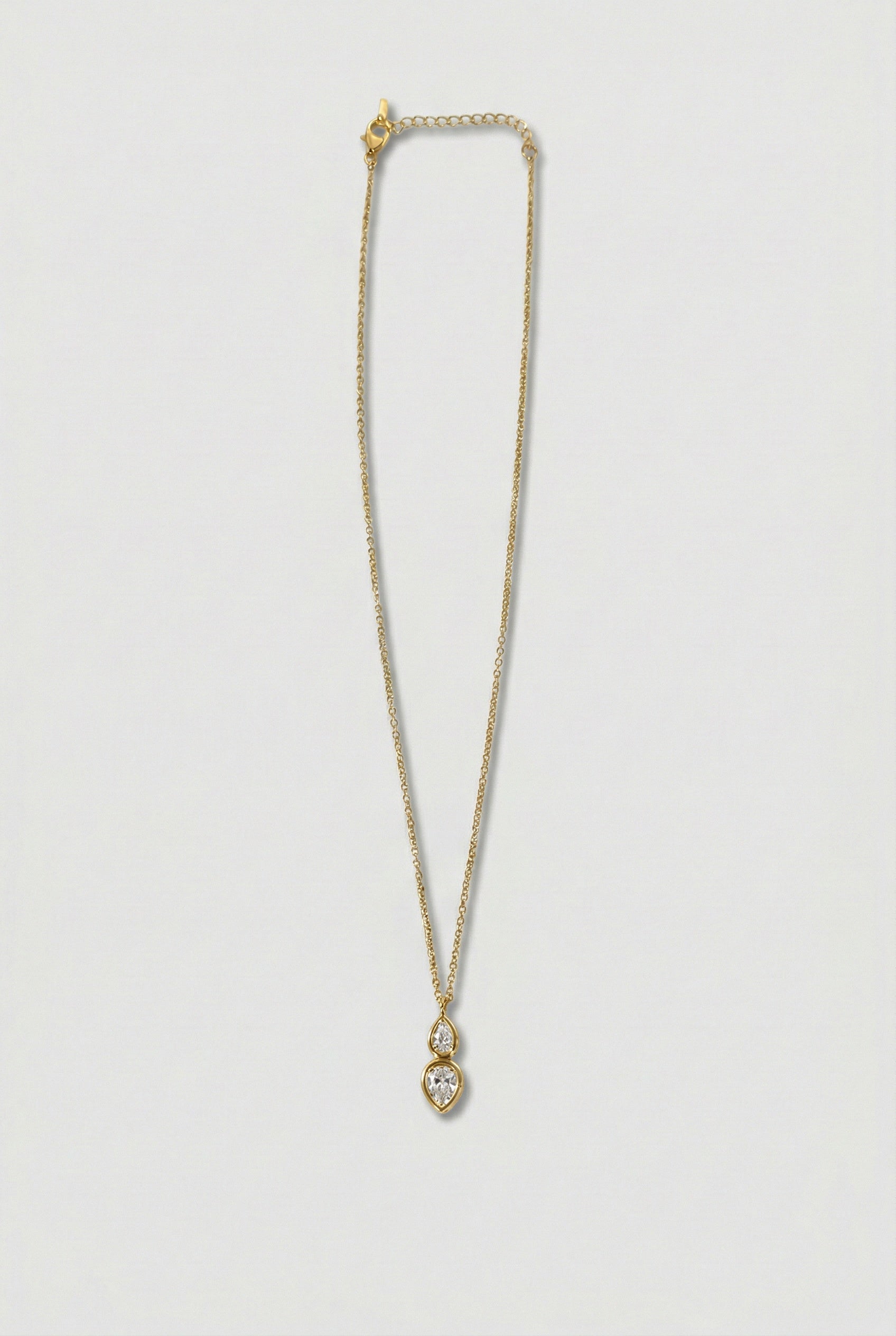 Golden Teardrop Pendant Necklace