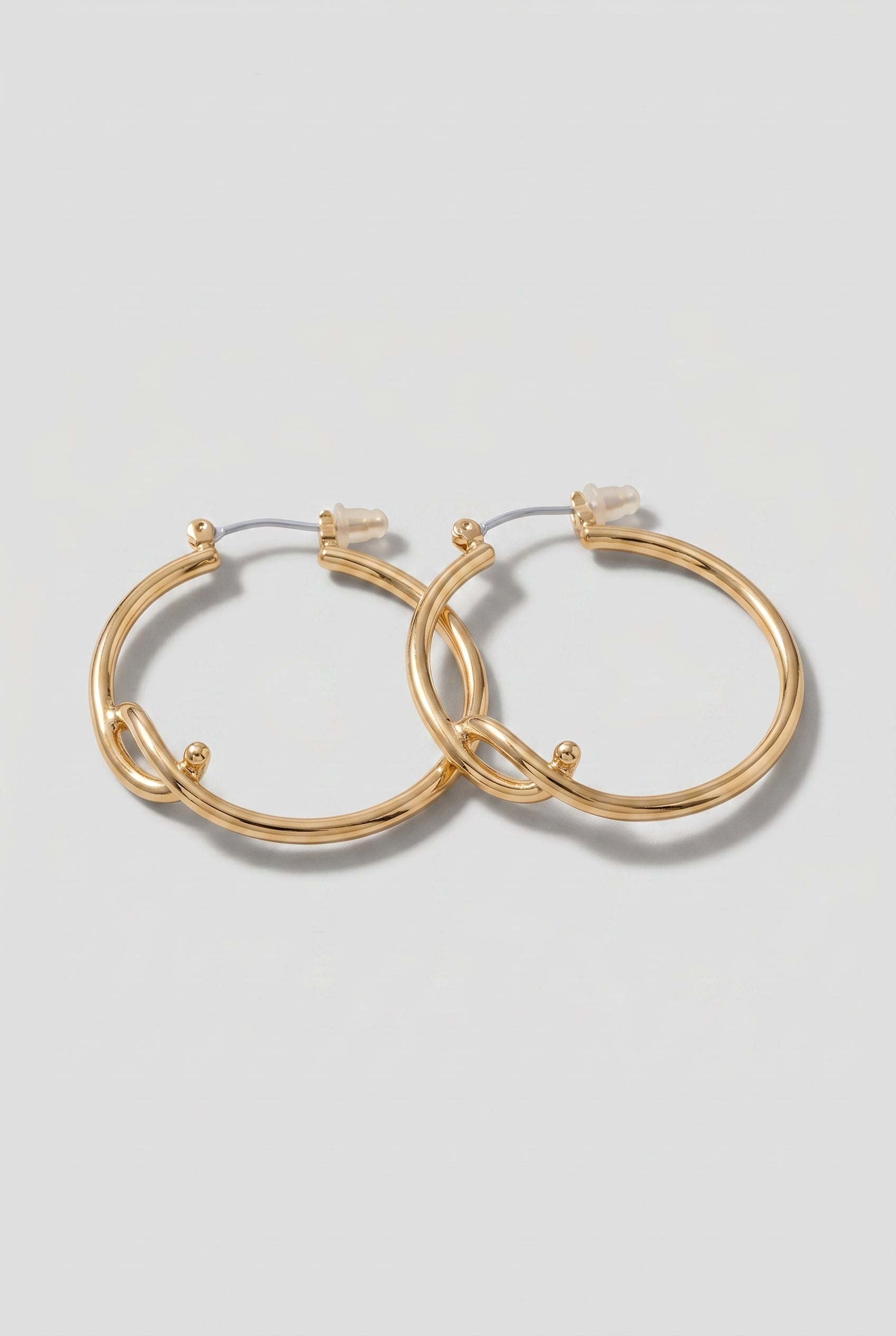 Thin Twist Hoop Earrings