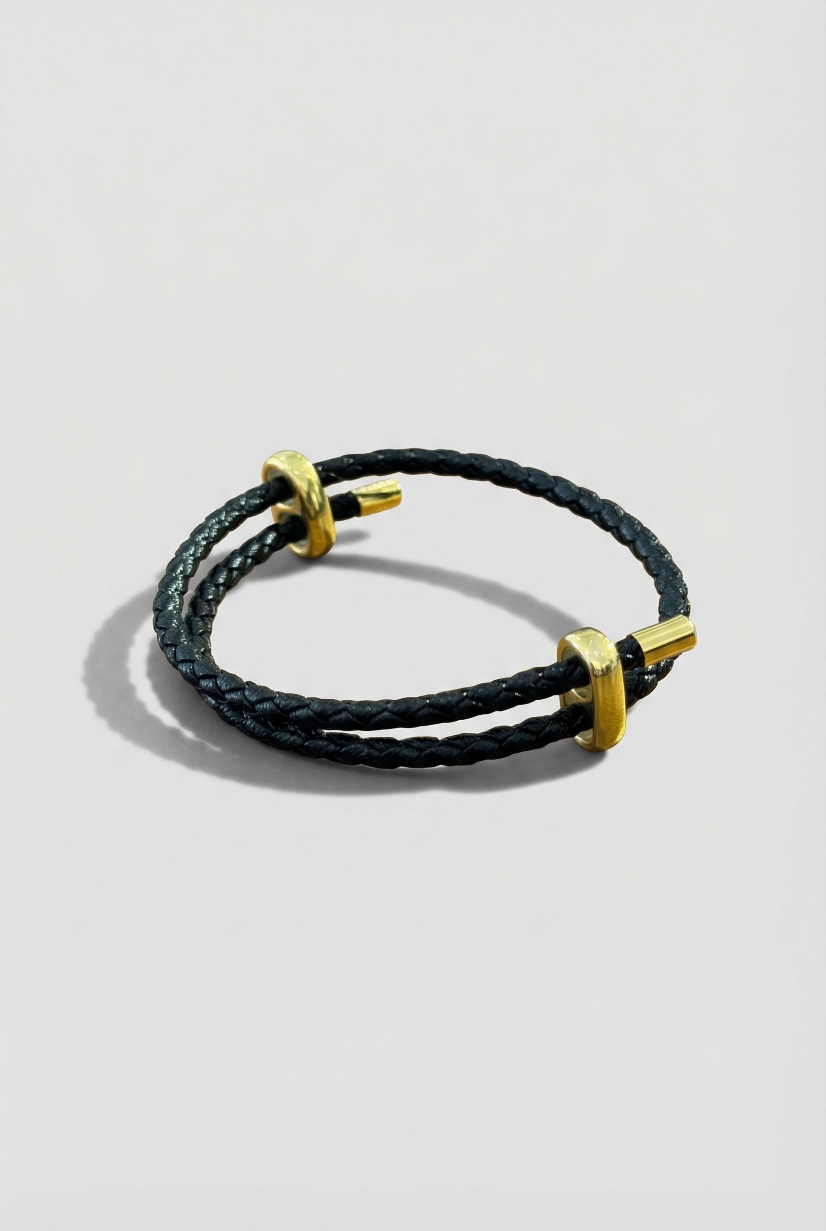 Adjustable Braided Leather Bracelet