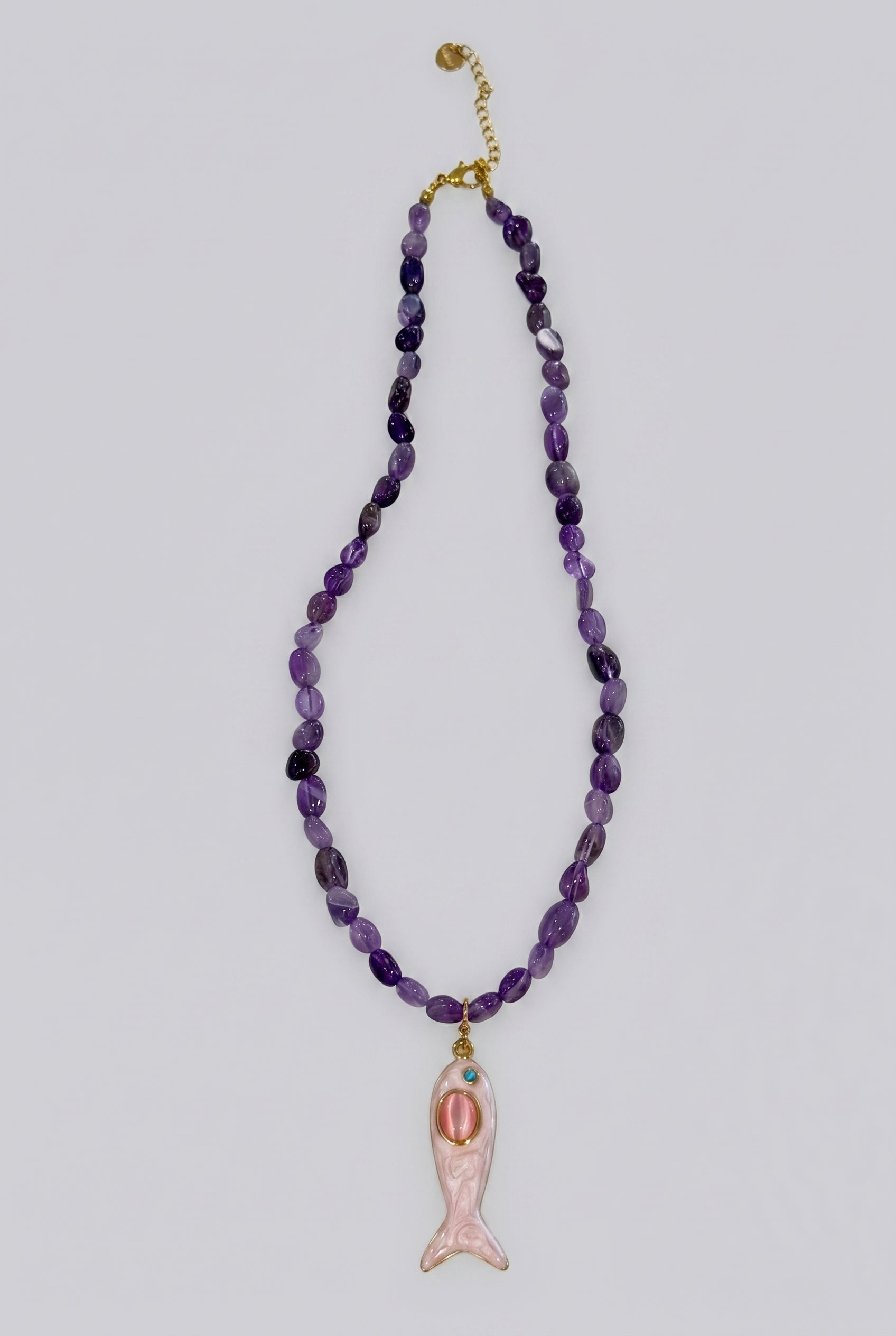 Colorful Beaded Fish Necklace