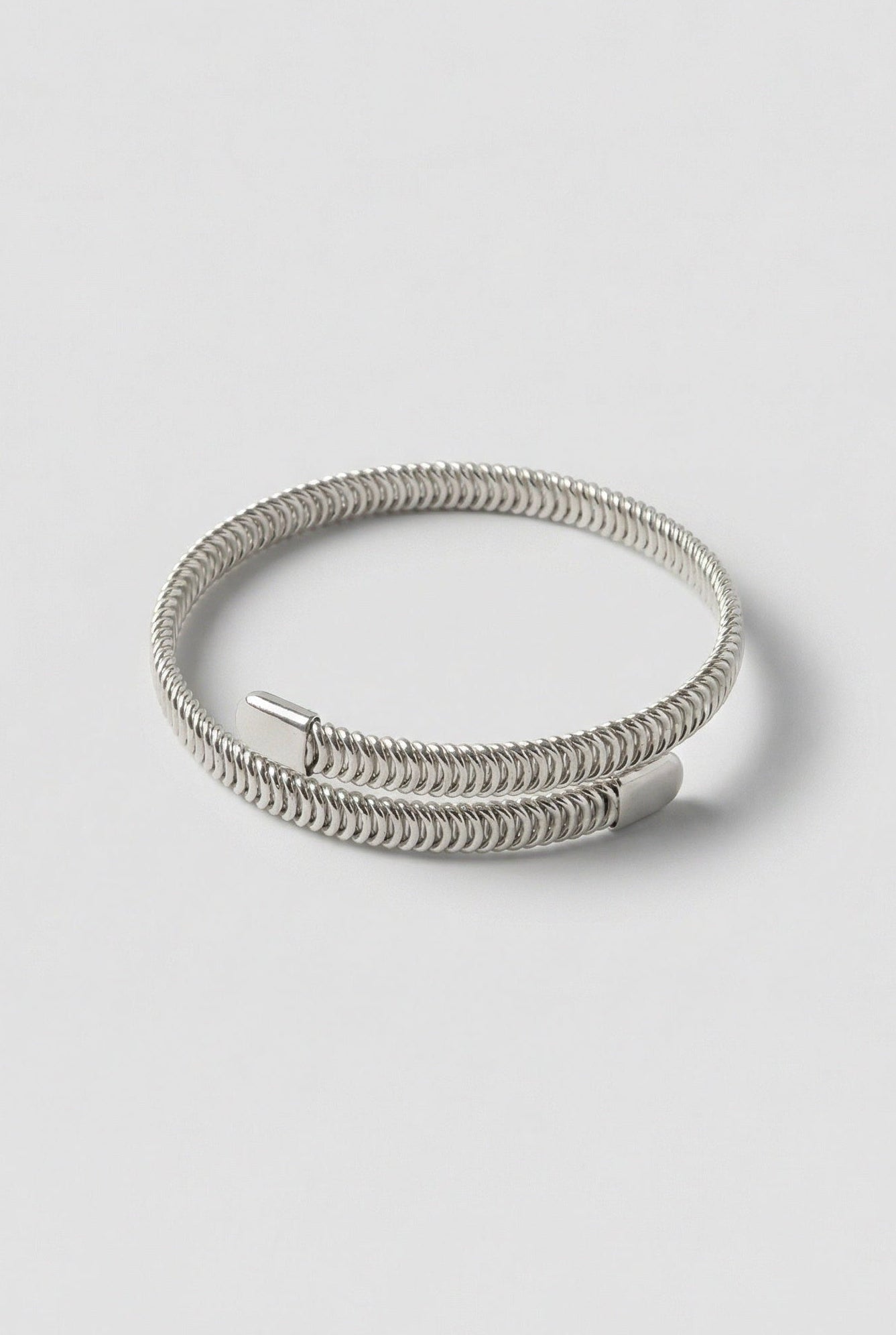 Silver Coil Wrap Bracelet