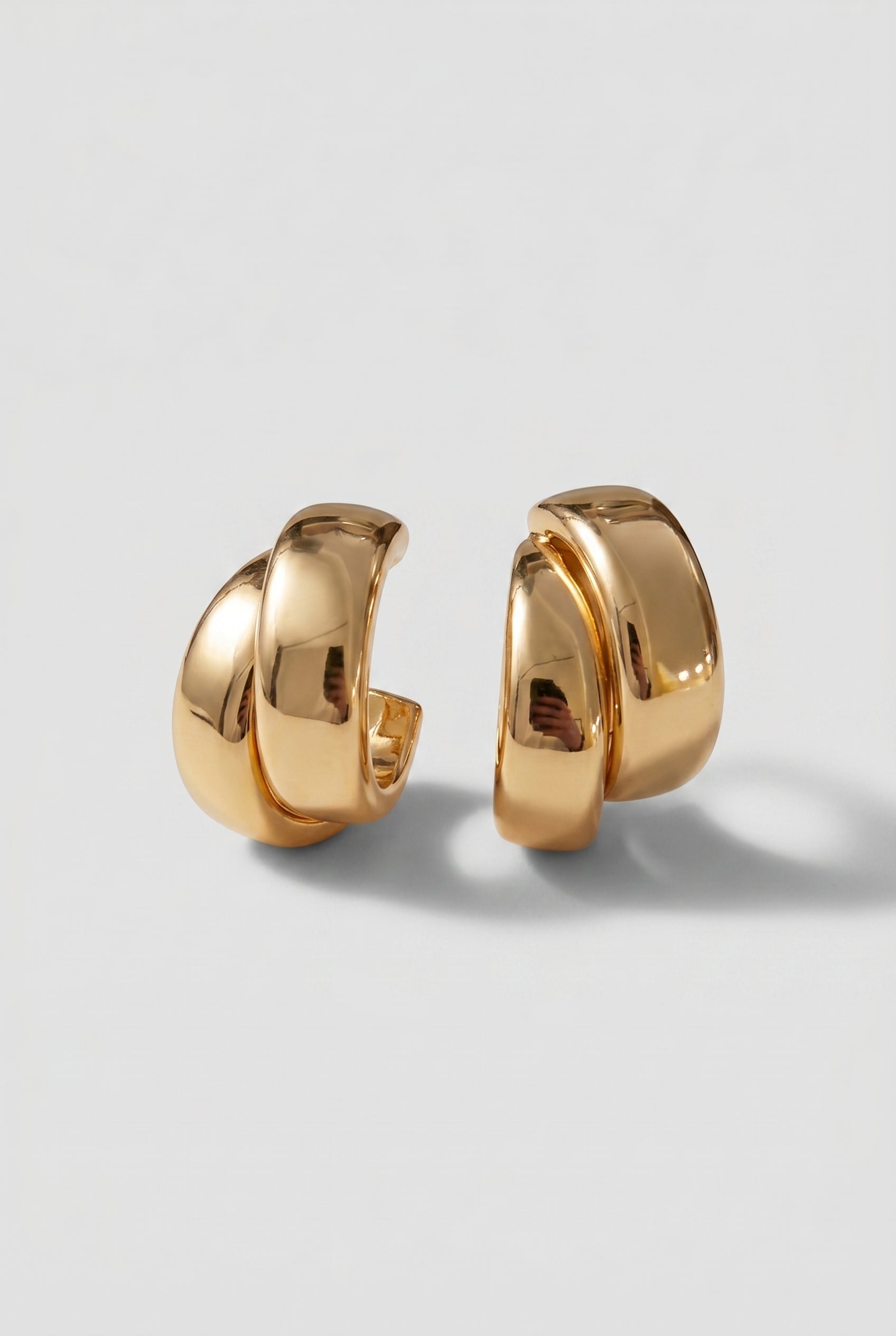 Crossover Hoop Earrings