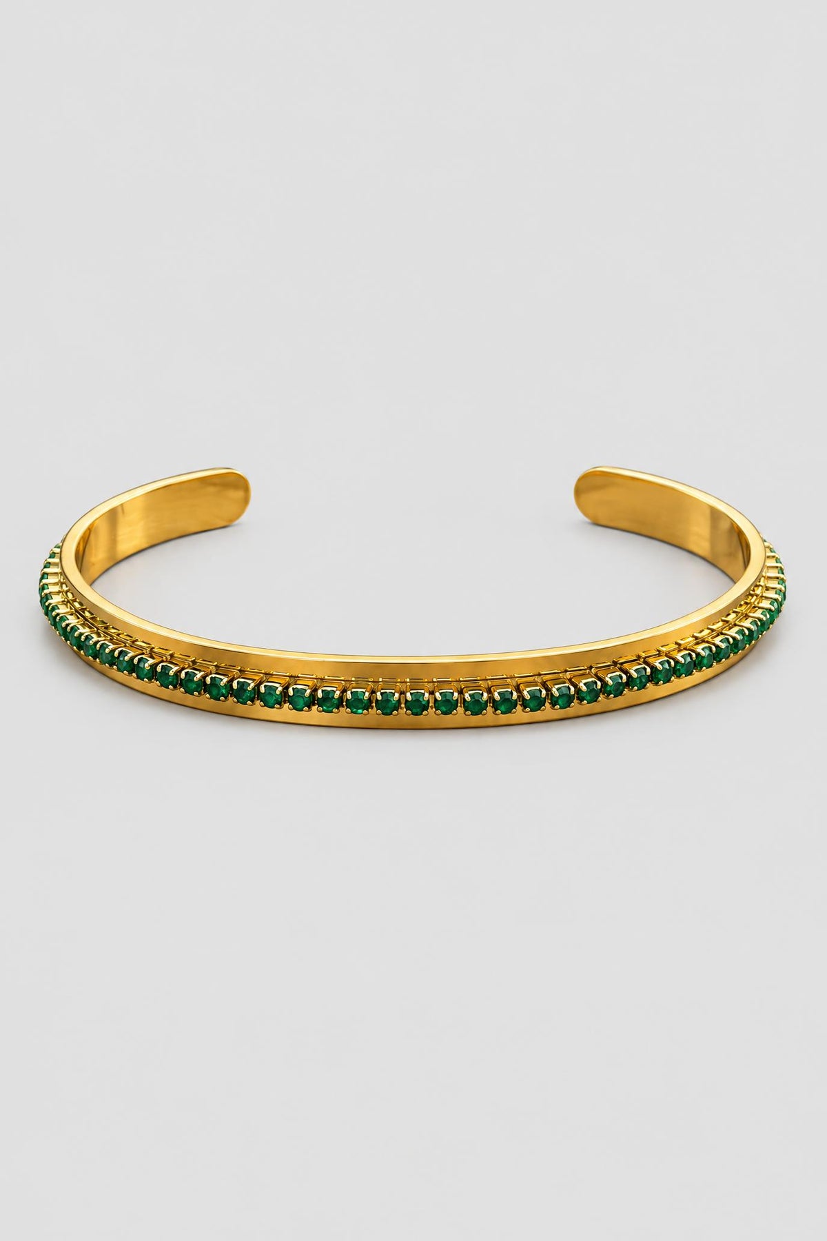 Gold Gemstone Cuff Bracelet