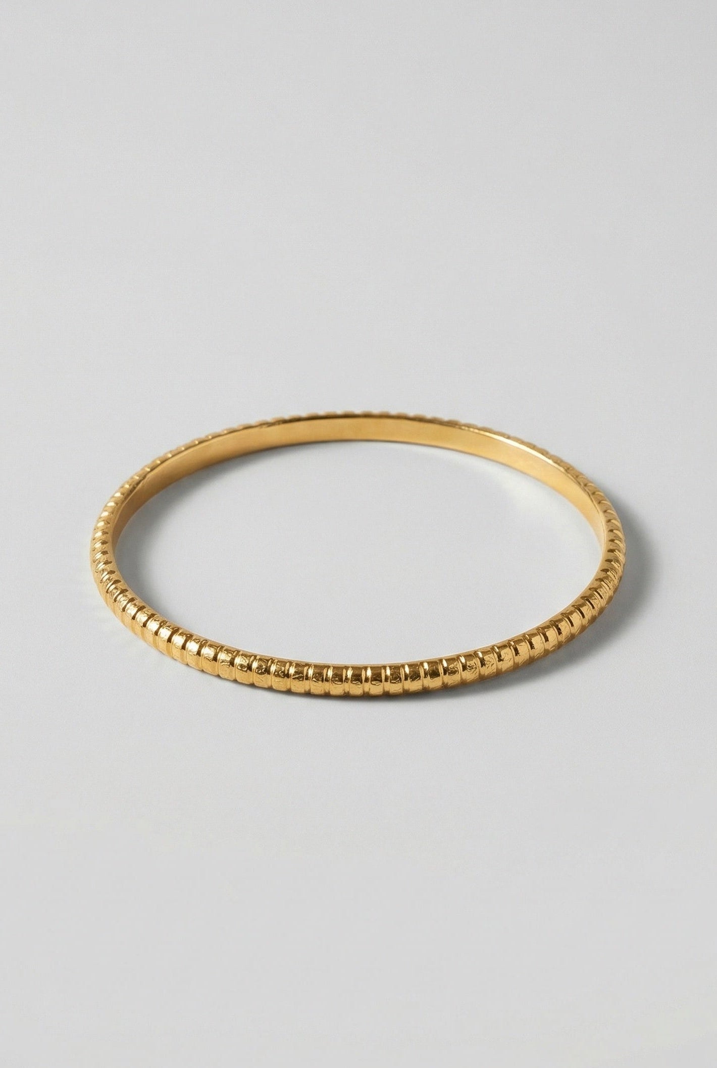 Textured Gold Band Bangle