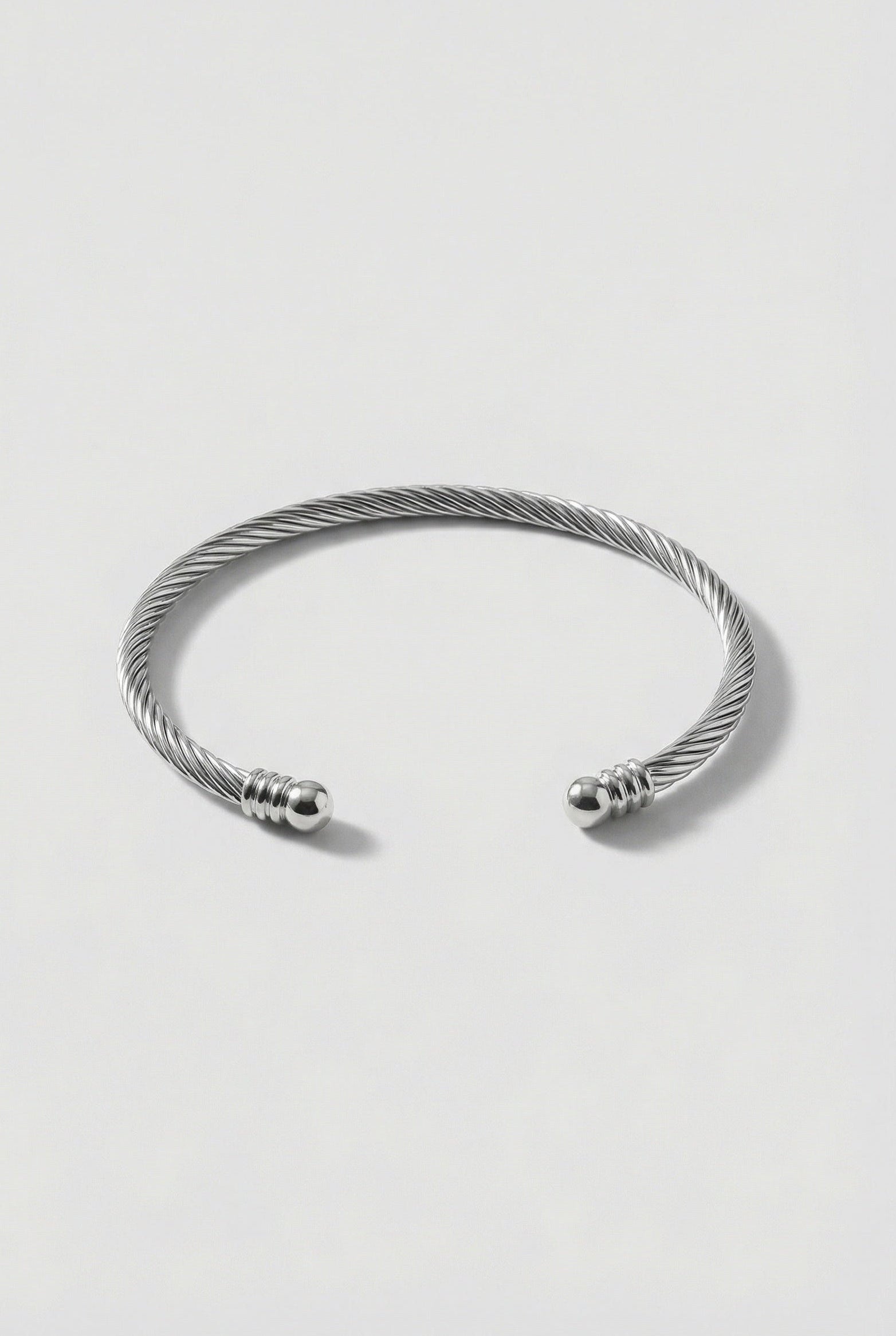 Twisted Cable Open Cuff Bracelet