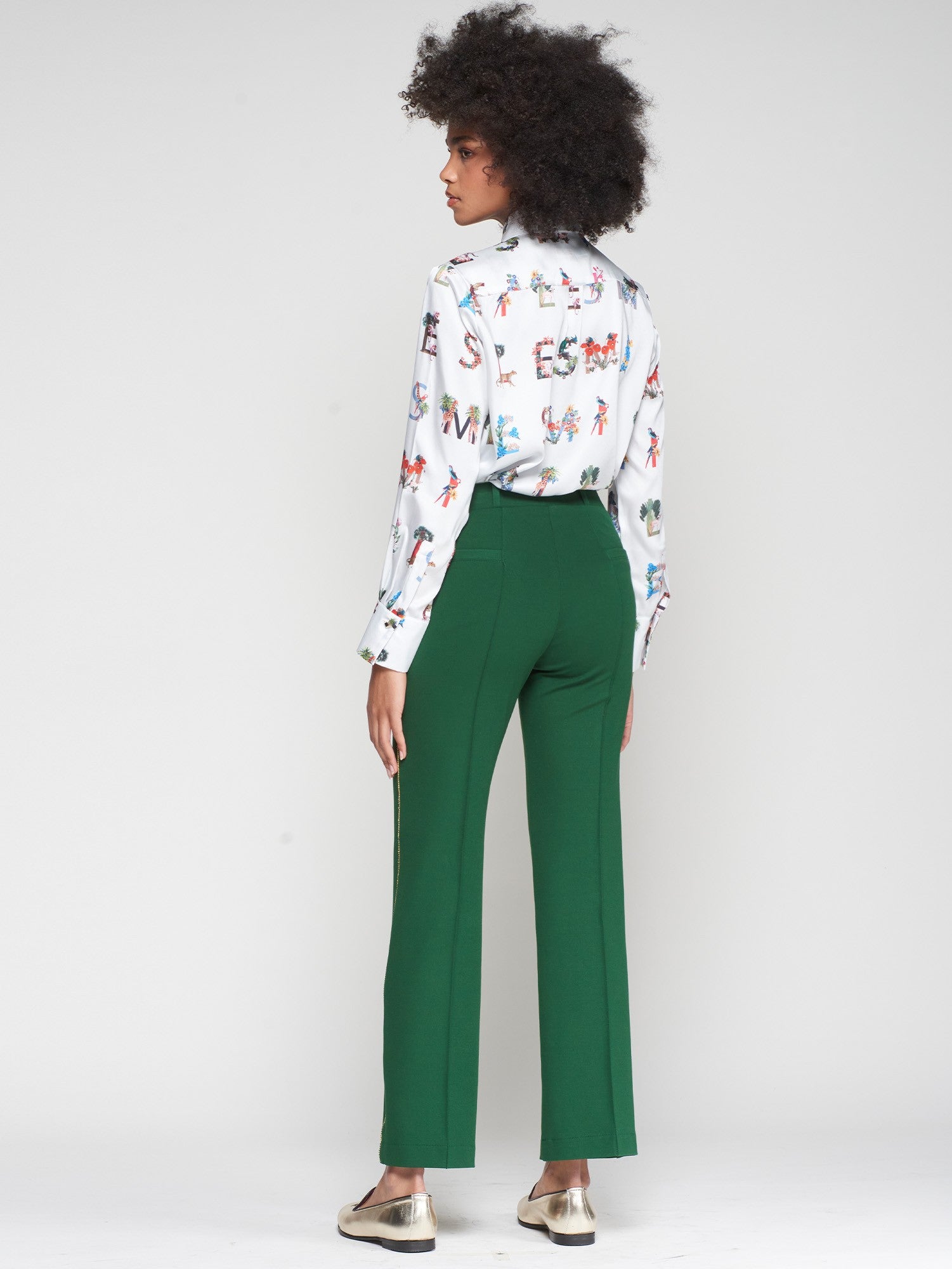 Vilagallo Carla Punta Roma Verde Trouser