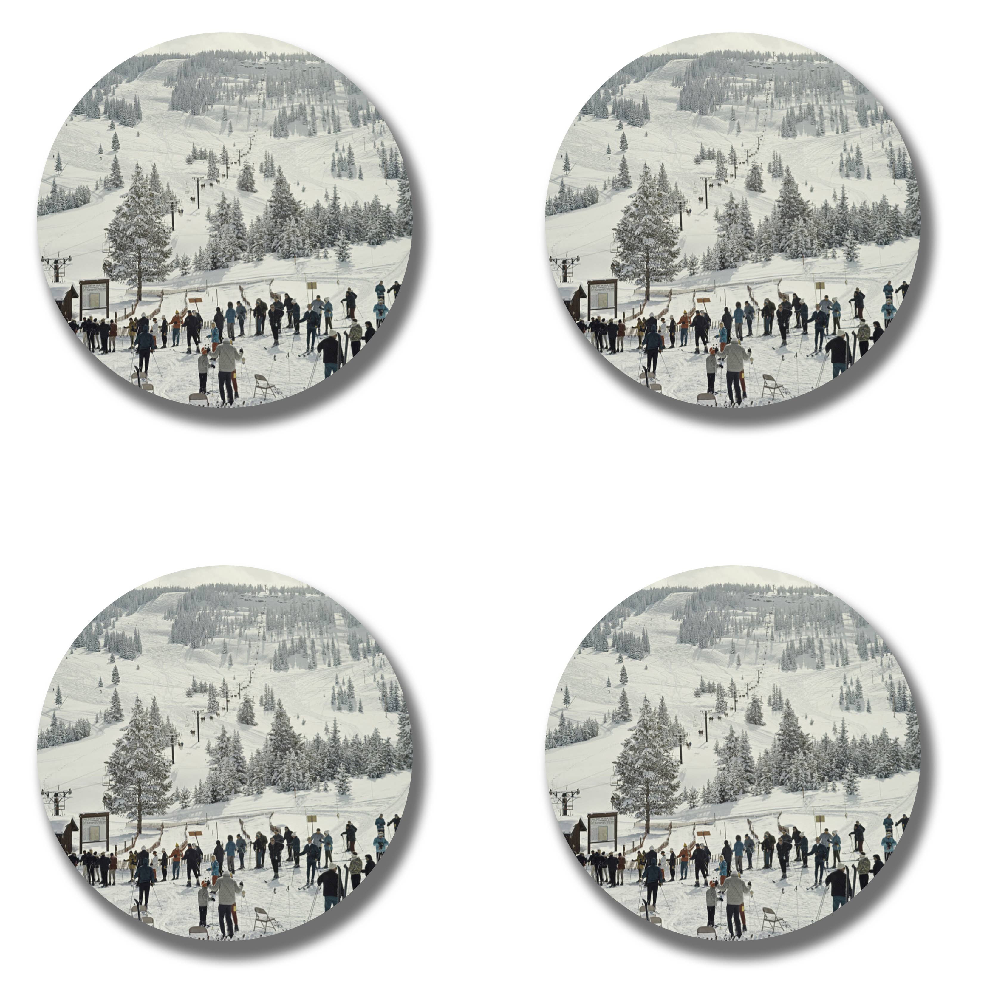 Vintage Vail Ceramic Coasters Set front | MILK MONEY milkmoney.co | cute gift 