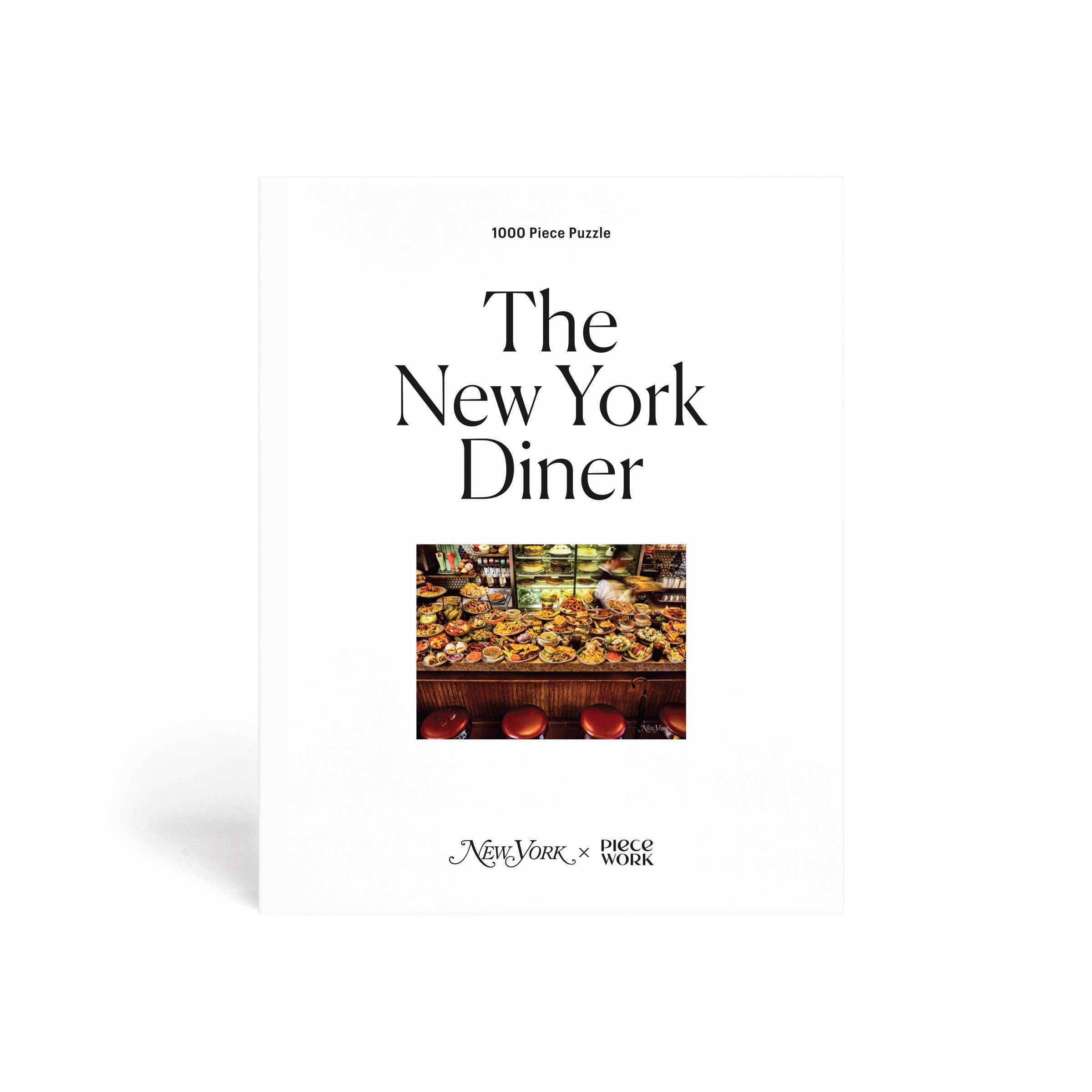 Piecework Puzzles The New York Diner Jigsaw Puzzle front | MILK MONEY milkmoney.co | white elephant gift ideas, gift, mother's day gift ideas, white elephant gift, gift shops near me