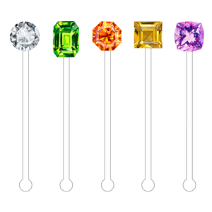 Gemstones Acrylic Stir Sticks front | MILK MONEY milkmoney.co | Cute gifts, cute party gifts