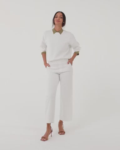 White trousers for women - Massimo Dutti