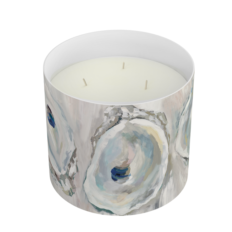 3-Wick Opal Shell Candle front | MILK MONEY milkmoney.co | white elephant gift ideas, gift, mother's day gift ideas, white elephant gift, gift shops near me