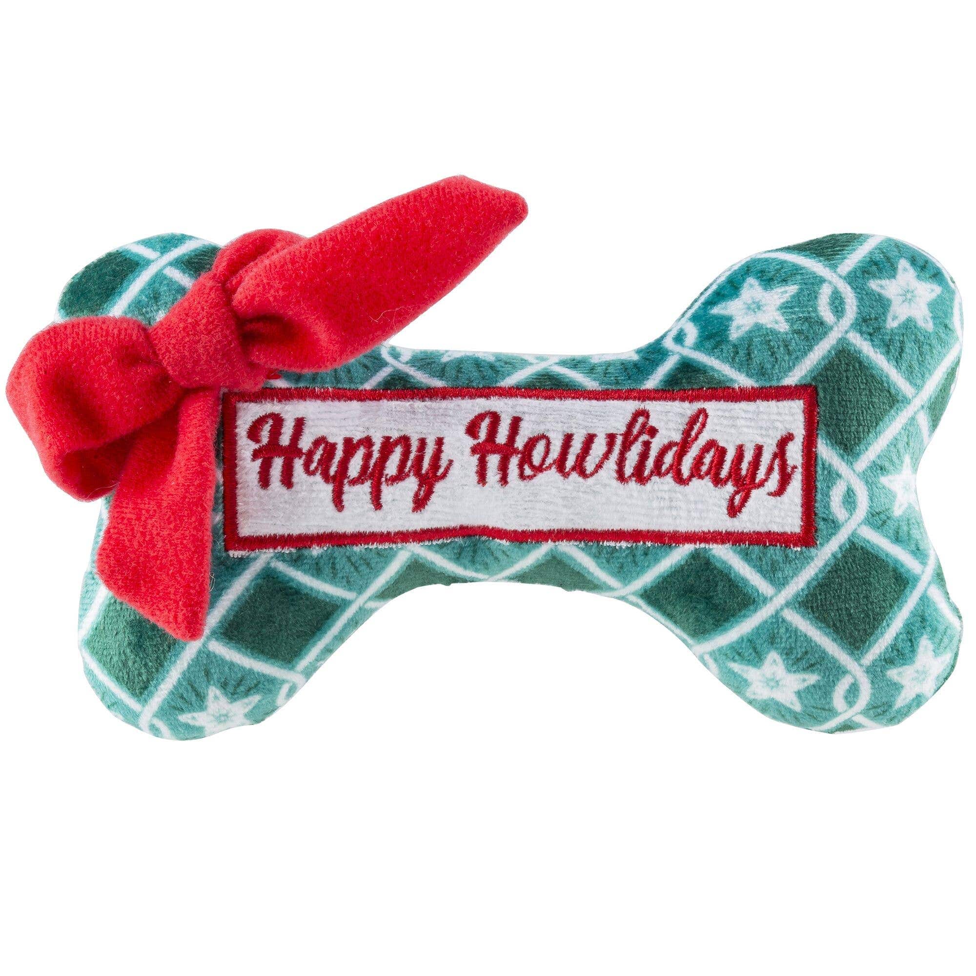 Happy Howlidays Puppermint Bones Christmas Dog Toys