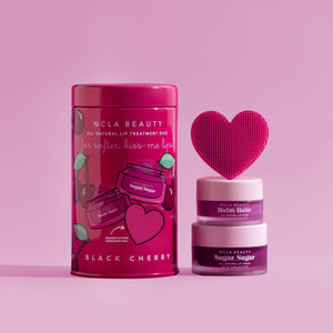 NCLA Beauty Black Cherry Lip Care Set + Lip Scrubber
