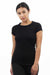 Basic Crew Neck Short Sleeve T-Shirt black front | MILK MONEY milkmoney.co | cute tops for women. trendy tops for women. stylish tops for women. pretty womens tops. 