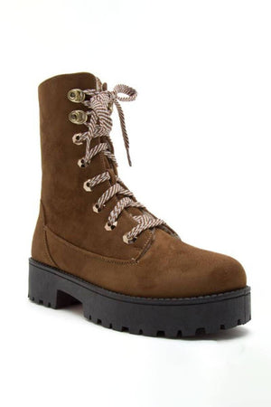 Modern Hiking Boot with Sherpa Lining brown | MILK MONEY milkmoney.co | cute shoes for women. ladies shoes. nice shoes for women. ladies shoes online. ladies footwear. womens shoes and boots. pretty shoes for women. beautiful shoes for women.