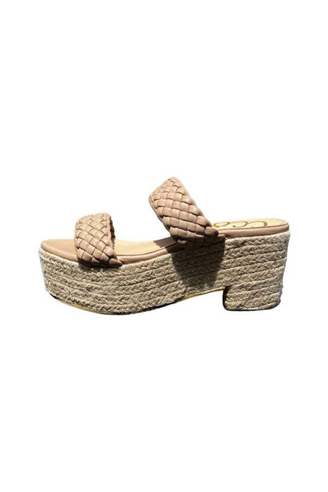 Braided Espadrille Wedge Heel nude side | MILK MONEY milkmoney.co | cute shoes for women. ladies shoes. nice shoes for women. footwear for women. ladies shoes online. ladies footwear. womens shoes and boots. pretty shoes for women. beautiful shoes for women.