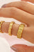 Braided Rattan Style Ring gold pair model | MILK MONEY milkmoney.co | cute rings, simple rings, casual rings, simple rings for women, trendy rings, cute rings for women, cute cheap rings, casual rings for women