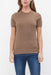 Cable Knit Tee Sweater brown front | MILK MONEY milkmoney.co | cute clothes for women. womens online clothing. trendy online clothing stores. womens casual clothing online. trendy clothes online. trendy women's clothing online. ladies online clothing stores. trendy women's clothing stores. cute female clothes.