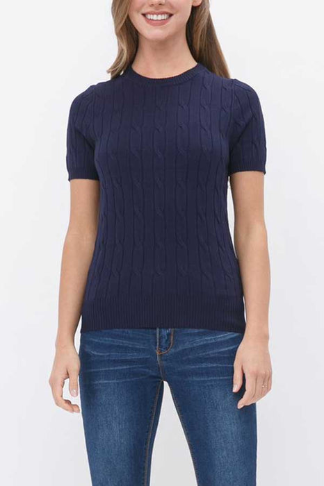 Cable Knit Tee Sweater