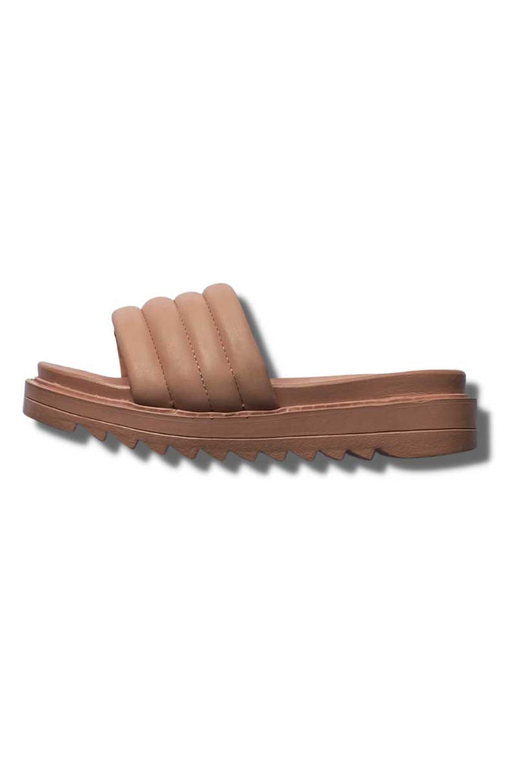 Camber Puff Slides blush side | MILK MONEY milkmoney.co | cute sandals for women. cute slides for women. trendy womens sandals. women sandals online. pretty sandals for women. cute slides womens.
